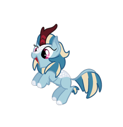 Size: 1155x1193 | Tagged: safe, artist:andromedasparkz, derpibooru import, rainbow dash, kirin, female, happy, kirin-ified, simple background, solo, species swap, transparent background