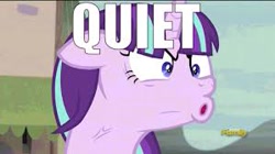 Size: 299x168 | Tagged: safe, edit, edited screencap, screencap, starlight glimmer, pony, the cutie map, quiet, ragelight glimmer