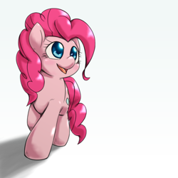 Size: 1000x1000 | Tagged: safe, artist:ushiro no kukan, pinkie pie, earth pony, pony, cute, diapinkes, pixiv, solo