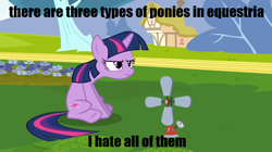 Size: 1054x591 | Tagged: safe, derpibooru import, twilight sparkle, caption, grumpy twilight, image macro, meme, solo