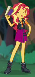 Size: 310x666 | Tagged: safe, screencap, sunset shimmer, better together, equestria girls, forgotten friendship, cropped, geode of empathy, magical geodes, solo