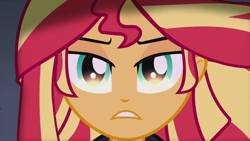 Size: 1280x720 | Tagged: safe, screencap, sunset shimmer, equestria girls, my past is not today, rainbow rocks, close-up, solo