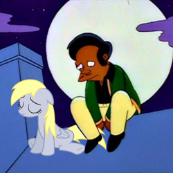 Size: 500x500 | Tagged: safe, derpy hooves, /mlp/, apu nahasapeemapetilon, derpygate, politics in the comments, the simpsons