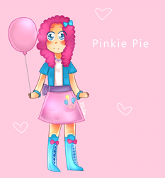 Size: 1536x1650 | Tagged: safe, artist:mika-chan404, pinkie pie, human, humanized, solo