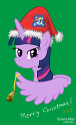 Size: 1280x2091 | Tagged: safe, artist:beariemist, derpibooru import, twilight sparkle, twilight sparkle (alicorn), alicorn, pony, bell, female, hat, mare, solo