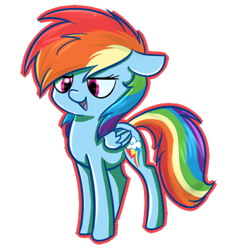 Size: 400x420 | Tagged: safe, artist:vividvulpine, derpibooru import, rainbow dash, pegasus, pony, female, mare, simple background, solo, transparent background