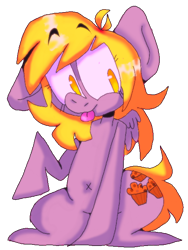 Size: 512x680 | Tagged: safe, artist:pixelthepikachu, derpy hooves, pegasus, pony, blonde mane, female, gray coat, mare, solo, wings