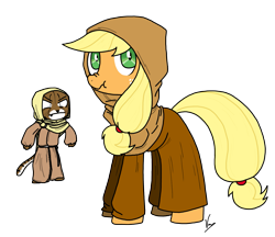 Size: 1531x1323 | Tagged: safe, artist:sandwich-anomaly, applejack, earth pony, pony, clothes, costume, khajiit, liar face, liarjack, m'aiq the liar, scrunchy face, the elder scrolls