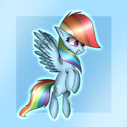 Size: 768x768 | Tagged: safe, artist:sparkleheart123, derpibooru import, rainbow dash, pegasus, pony, simple background, solo