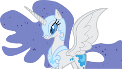 Size: 1024x578 | Tagged: safe, artist:blah23z, nightmare moon, nightmare rarity, rarity, alicorn, pony, alicornified, female, mare, palette swap, race swap, raricorn, recolor, simple background, solo, transparent background