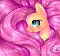 Size: 1700x1600 | Tagged: safe, artist:baid-woo, fluttershy, pegasus, pony, female, mare, pink mane, solo, yellow coat