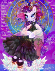 Size: 600x770 | Tagged: safe, artist:onofuji, rarity, pony, unicorn, bipedal, clothes, shirt, skirt, solo, vest