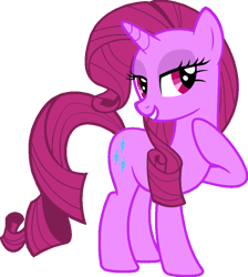 Size: 845x945 | Tagged: safe, artist:blah23z, berry punch, berryshine, rarity, pony, unicorn, palette swap, recolor, solo