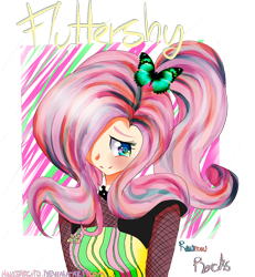 Size: 1200x1300 | Tagged: safe, artist:manjarcito, fluttershy, human, humanized, solo