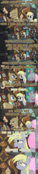 Size: 356x1600 | Tagged: safe, edit, edited screencap, screencap, derpy hooves, doctor whooves, earth pony, pegasus, pony, bubble, bubblegum, caption, comic, fart, female, food, frown, glare, gum, image macro, male, mare, open mouth, sad, scared, screencap comic, scrunchy face, stallion, text, wat, wavy mouth, wide eyes