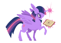 Size: 1280x905 | Tagged: safe, artist:grimm-sugar, derpibooru import, twilight sparkle, twilight sparkle (alicorn), alicorn, pony, book, female, magic, mare, solo