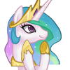 Size: 100x100 | Tagged: safe, artist:pohwaran, princess celestia, alicorn, pony, animated, clapping, female, icon, looking up, mare, picture for breezies, reaction image, simple background, smiling, solo, transparent background