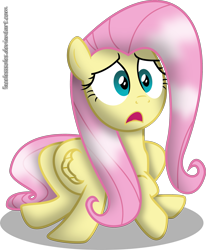 Size: 2053x2489 | Tagged: safe, artist:facelesssoles, fluttershy, pegasus, pony, high res, scared, solo