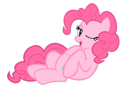 Size: 2300x1725 | Tagged: safe, artist:kuren247, pinkie pie, earth pony, pony, simple background, solo, transparent background, vector, wink
