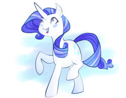 Size: 1868x1464 | Tagged: safe, artist:lionsca, rarity, pony, unicorn, female, happy, horn, mare, purple mane, solo, white coat