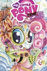 Size: 791x1200 | Tagged: safe, artist:sararichard, idw, gummy, pinkie pie, earth pony, pony, cover, dia de los muertos, idw advertisement