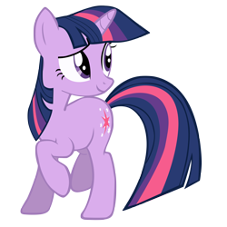 Size: 2400x2400 | Tagged: safe, artist:ancientkale, derpibooru import, twilight sparkle, pony, unicorn, female, looking back, mare, raised hoof, simple background, solo, transparent background, vector