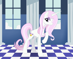 Size: 1034x847 | Tagged: safe, artist:jiayi, derpibooru import, fleur-de-lis, pony, unicorn, female, mare, raised hoof, solo