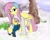 Size: 1280x1024 | Tagged: safe, artist:m-p-l, fluttershy, oc, oc:midnight dew, hybrid, pegasus, pony, belly, clothes, earmuffs, interspecies offspring, keyhole turtleneck, mothershy, offspring, open-chest sweater, parent:discord, parent:fluttershy, parents:discoshy, preggoshy, pregnant, scarf, snow, story included, sweater, sweatershy, turtleneck