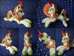 Size: 2000x1500 | Tagged: safe, artist:burgunzik, autumn blaze, kirin, sounds of silence, irl, photo, plushie, prone, solo