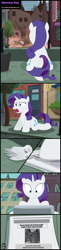 Size: 1694x6944 | Tagged: safe, artist:toxic-mario, rarity, pony, unicorn, the saddle row review, absurd resolution, bad end, comic, destroyed