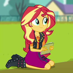 Size: 455x459 | Tagged: safe, screencap, sunset shimmer, better together, equestria girls, the finals countdown, cropped, geode of empathy, magical geodes, solo