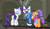 Size: 803x469 | Tagged: safe, screencap, mr. stripes, plaid stripes, rarity, pony, unicorn, the saddle row review, discovery family logo