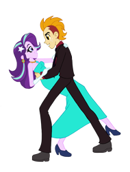 Size: 3041x4000 | Tagged: safe, artist:edcom02, artist:jmkplover, garble, starlight glimmer, equestria girls, crack shipping, dancing, equestria girls-ified, female, male, shipping, starble, straight