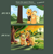 Size: 1434x1473 | Tagged: safe, artist:ruhisu, applejack, oc, oc:brave wing, earth pony, pegasus, pony, alternate hairstyle, apple, artist progress, blushing, braid, bucket, canon x oc, clothes, couple, cowboy hat, draw this again, evening, hat, jacket, male, meme, nervous, orchard, raised hoof, redraw, self insert, shipping, shy, smiling, stallion, stetson, sunset, sweet apple acres, tree