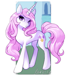 Size: 383x428 | Tagged: dead source, safe, artist:catlinq, derpibooru import, fleur-de-lis, pony, unicorn, artifact, female, long mane, mare, simple background, solo, transparent background