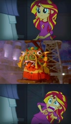 Size: 595x1024 | Tagged: safe, edit, screencap, maud pie, sunset shimmer, equestria girls, rainbow rocks, exploitable meme, meme, sunset screamer, thomas and friends, thomas the tank engine