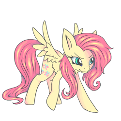 Size: 1024x1024 | Tagged: safe, artist:kp-shadowsquirrel, artist:missmagicalwolf, fluttershy, pegasus, pony, female, mare, solo