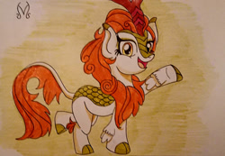 Size: 1280x887 | Tagged: safe, artist:malevolentsamson, autumn blaze, kirin, sounds of silence, solo, traditional art