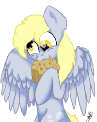 Size: 800x1000 | Tagged: safe, artist:timeatriy-time-lives, derpy hooves, pony, food, muffin, simple background, solo, transparent background