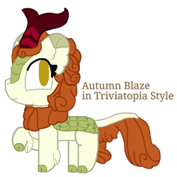 Size: 3077x3083 | Tagged: safe, anonymous artist, autumn blaze, kirin, sounds of silence, awwtumn blaze, cute, female, simple background, smiling, solo, style emulation, transparent background, triviatopia