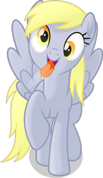 Size: 3500x6025 | Tagged: safe, artist:negatif22, artist:umbra-neko, derpy hooves, pegasus, pony, cute, female, fourth wall, licking, mare, solo, tongue out, vector