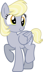 Size: 1197x1967 | Tagged: safe, artist:starryoak, derpy hooves, pegasus, pony, alternate hairstyle, alternate universe, cute, derpabetes, female, mare, miracleverse, simple background, solo, story included, transparent background