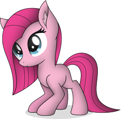 Size: 6000x5894 | Tagged: safe, artist:starlessnight22, pinkie pie, earth pony, pony, absurd resolution, cute, cuteamena, filly, pinkamena diane pie, simple background, solo, transparent background, vector, younger