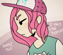 Size: 326x285 | Tagged: artist needed, safe, pinkie pie, human, baseball cap, hat, humanized, solo