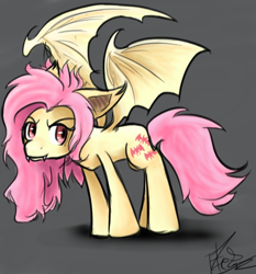 Size: 700x750 | Tagged: safe, artist:stripedsamurai, fluttershy, pegasus, pony, female, flutterbat, mare, solo