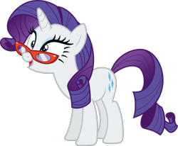 Size: 3000x2468 | Tagged: safe, artist:crimsumic, rarity, pony, unicorn, no second prances, full body, glasses, inkscape, open mouth, simple background, solo, transparent background, vector