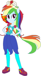 Size: 322x591 | Tagged: safe, artist:selenaede, artist:user15432, derpibooru import, rainbow dash, human, equestria girls, base used, clothes, colored wings, crown, element of loyalty, fairy, fairy princess, fairy princess outfit, fairy wings, fairyized, hasbro, hasbro studios, humanized, jewelry, leggings, multicolored wings, ponied up, pony ears, princess rainbow dash, rainbow wings, regalia, shoes, sneakers, winged humanization, wings