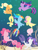 Size: 8535x11379 | Tagged: safe, artist:illumnious, derpibooru import, applejack, fluttershy, pinkie pie, rainbow dash, rarity, twilight sparkle, twilight sparkle (alicorn), alicorn, seapony (g4), my little pony: the movie, absurd resolution, bubble, female, fin wings, flowing mane, horn, lineless, mane six, minimalist, modern art, open mouth, seaponified, seapony applejack, seapony fluttershy, seapony pinkie pie, seapony rainbow dash, seapony rarity, seapony twilight, species swap, swimming, underwater, water, wings