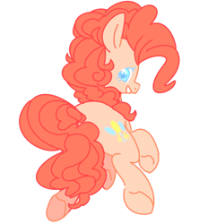 Size: 500x563 | Tagged: safe, artist:buljong, pinkie pie, earth pony, pony, female, mare, pink coat, pink mane, solo, underhoof