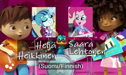 Size: 1200x720 | Tagged: safe, pinkie pie, sonata dusk, equestria girls, rainbow rocks, exploitable meme, finnish, heljä heikkinen, kira, kira (zack & quack), meme, quack, quack (zack & quack), saara lehtonen, same voice actor, zack, zack & quack, zack (zack & quack)